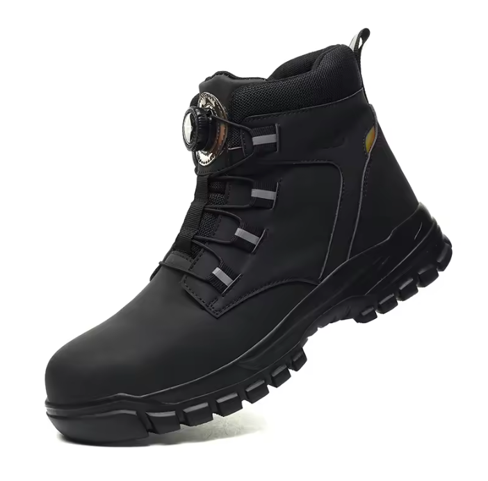 TitanGuard Sicherheitstiefel Herren – Wasserdichte Arbeitsstiefel mit Stahlkappe & durchtrittsicherer Sohle