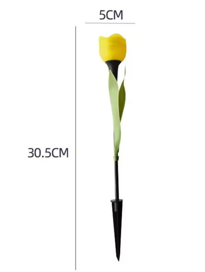Solar LED Gartenleuchte Tulpe – Wasserdichte Blumen-Aussenbeleuchtung für Garten & Rasen – 30cm