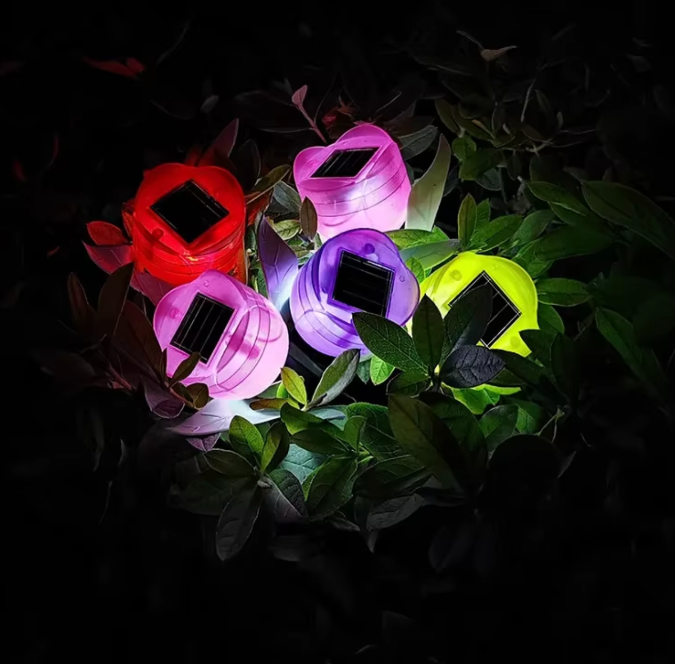 Solar LED Gartenleuchte Tulpe – Wasserdichte Blumen-Aussenbeleuchtung für Garten & Rasen – 30cm