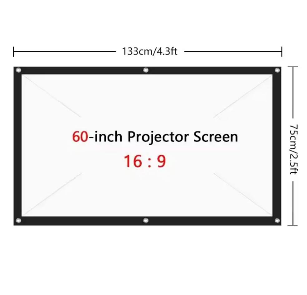 Beamer Leinwand 16:9, mobile Projektionsleinwand für Indoor und Outdoor