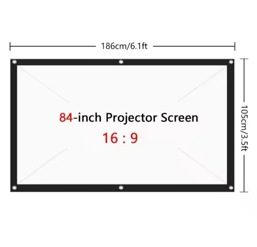 Beamer Leinwand 16:9, mobile Projektionsleinwand für Indoor und Outdoor