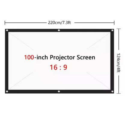 Beamer Leinwand 16:9, mobile Projektionsleinwand für Indoor und Outdoor