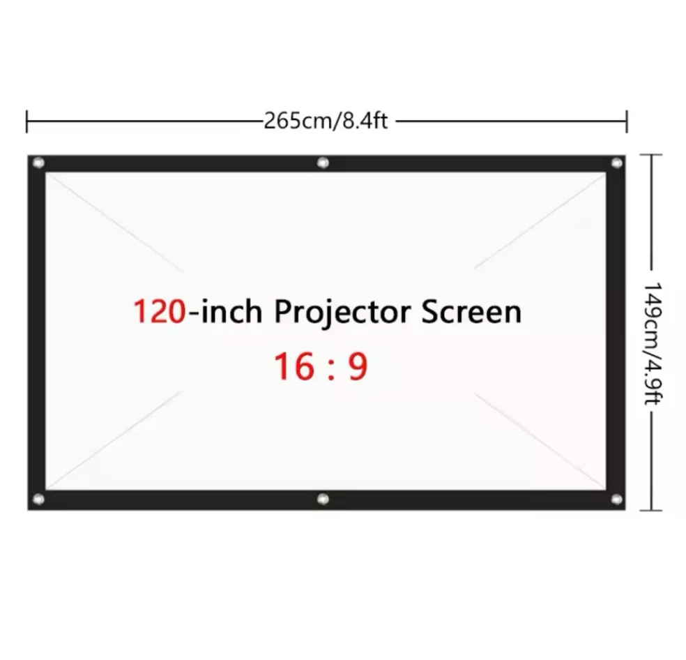 Beamer Leinwand 16:9, mobile Projektionsleinwand für Indoor und Outdoor