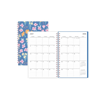 Blumen-Design | Wochen- und Monatsplaner 26/27 mit Spiralbindung | Kompakter Planer für Organisation und Übersicht 4