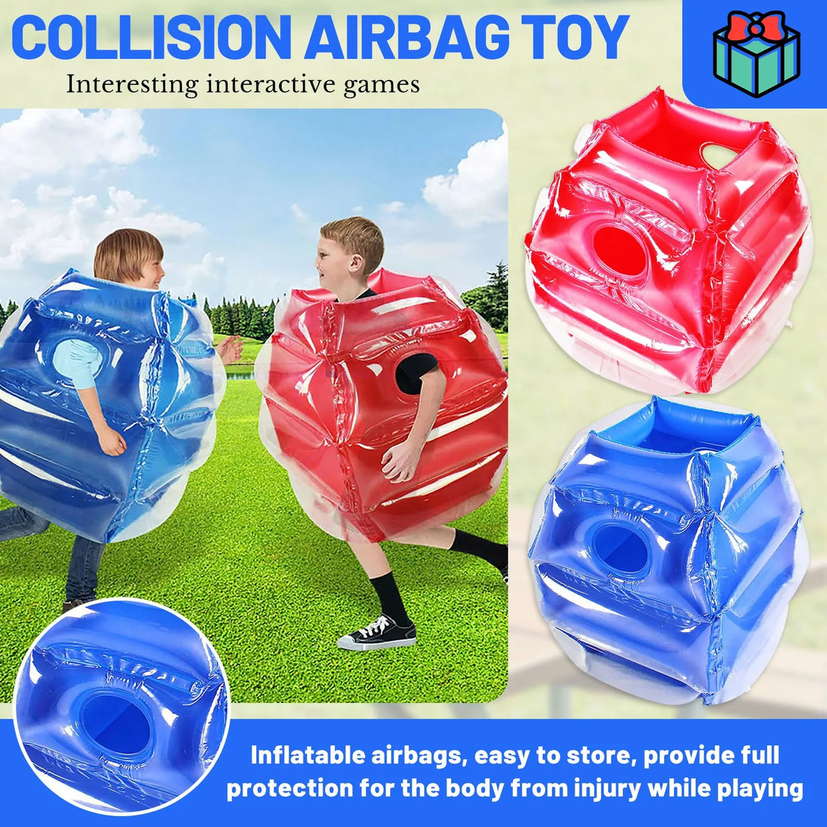 Bumperball für Kinder | Aufblasbarer Spielball mit Tragbarem Design | Spaß für Garten und Outdoor-Aktivitäten 1