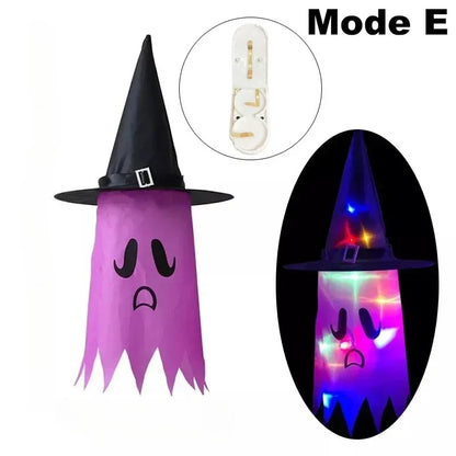 Bunte Hexenhut-Laternen | 6er-Pack Leuchtende Halloween-Dekoration für Gruselige Stimmung 5