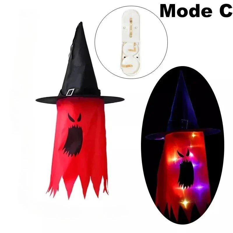 Bunte Hexenhut-Laternen | 6er-Pack Leuchtende Halloween-Dekoration für Gruselige Stimmung 8
