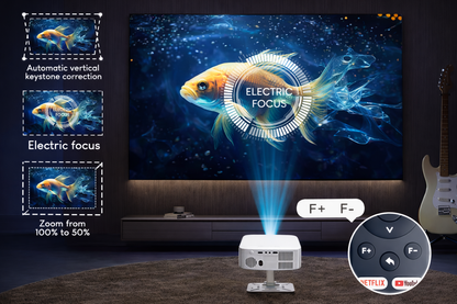 VisionGo - 8k Premium Smart Projector - Android 13, 1080P, WiFi 6, BT 5.2, 12000 Lumen