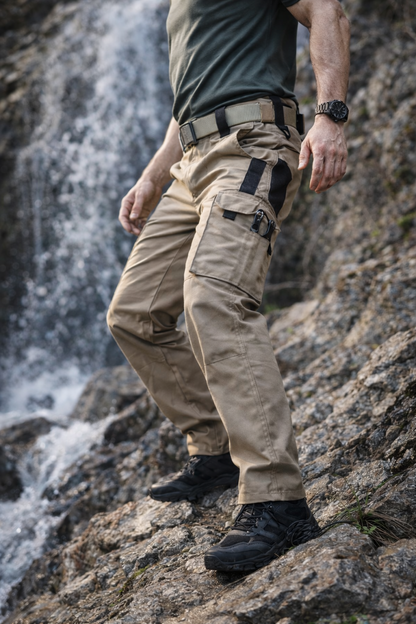 Taktische Herren Arbeitshose – Outdoor Multifunktionale Cargo Hose mit Taschen für Herbst & Frühling