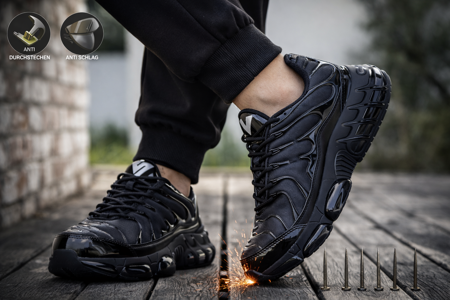 Sicherheits-Sneaker – Ultraleichte Arbeitsschuhe mit Stahlkappe & Durchtrittschutz aus Kevlar – Pannensicher & Sportlich