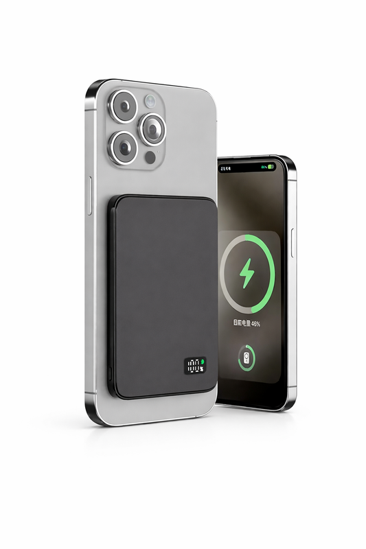 Ultradünne MagSafe Powerbank 10000 mAh – Magnetische kabellose Schnellladung – Tragbarer Akku