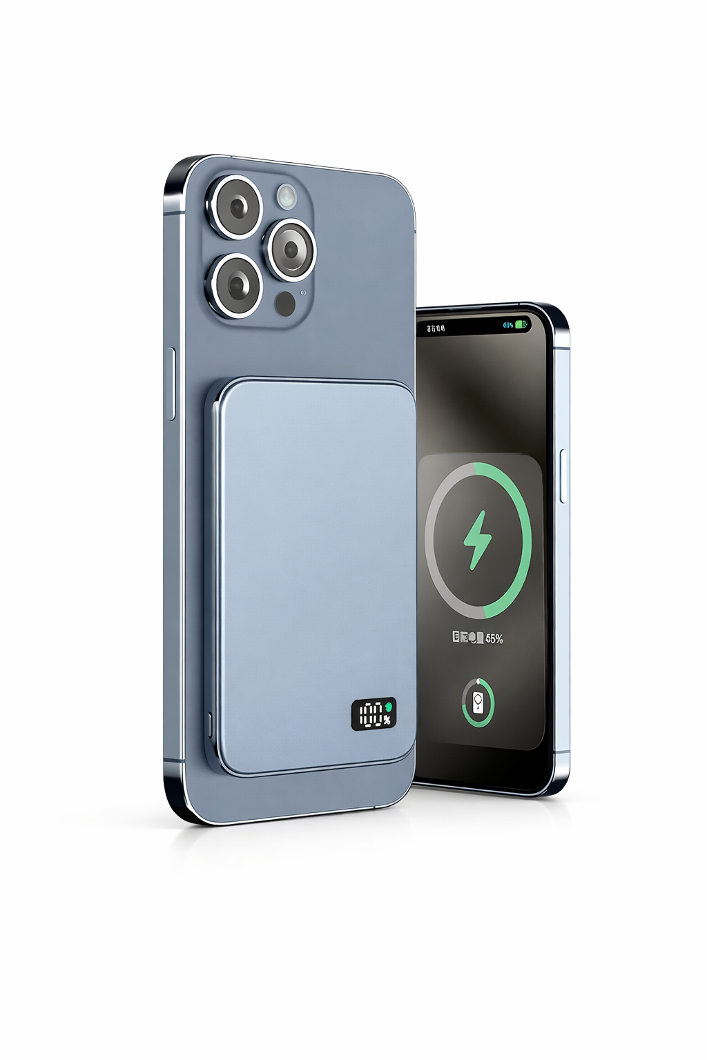 Ultradünne MagSafe Powerbank 10000 mAh – Magnetische kabellose Schnellladung – Tragbarer Akku