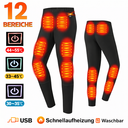 Podgrzewany zestaw bielizny termicznej — zasilany przez USB, 3 stopnie ogrzewania, wyłącznik bezpieczeństwa, można prać w pralce, dla mężczyzn i kobiet