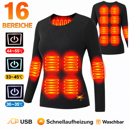 Podgrzewany zestaw bielizny termicznej — zasilany przez USB, 3 stopnie ogrzewania, wyłącznik bezpieczeństwa, można prać w pralce, dla mężczyzn i kobiet