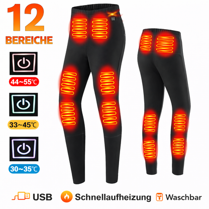 Podgrzewany zestaw bielizny termicznej — zasilany przez USB, 3 stopnie ogrzewania, wyłącznik bezpieczeństwa, można prać w pralce, dla mężczyzn i kobiet