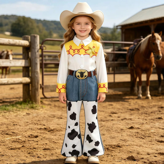 Cowgirl Kostüm für Kinder mit Western-Details | Zweiteiliges Set für Fantasieabenteuer 3