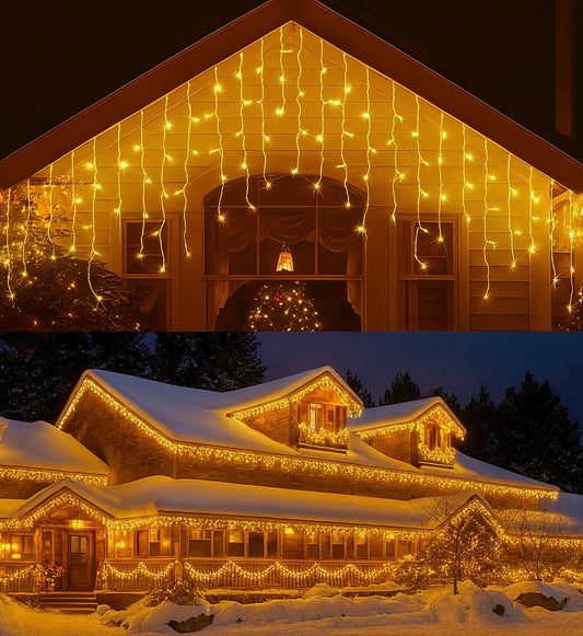 LED Eiszapfen Lichterkette - Weihnachtsbeleuchtung