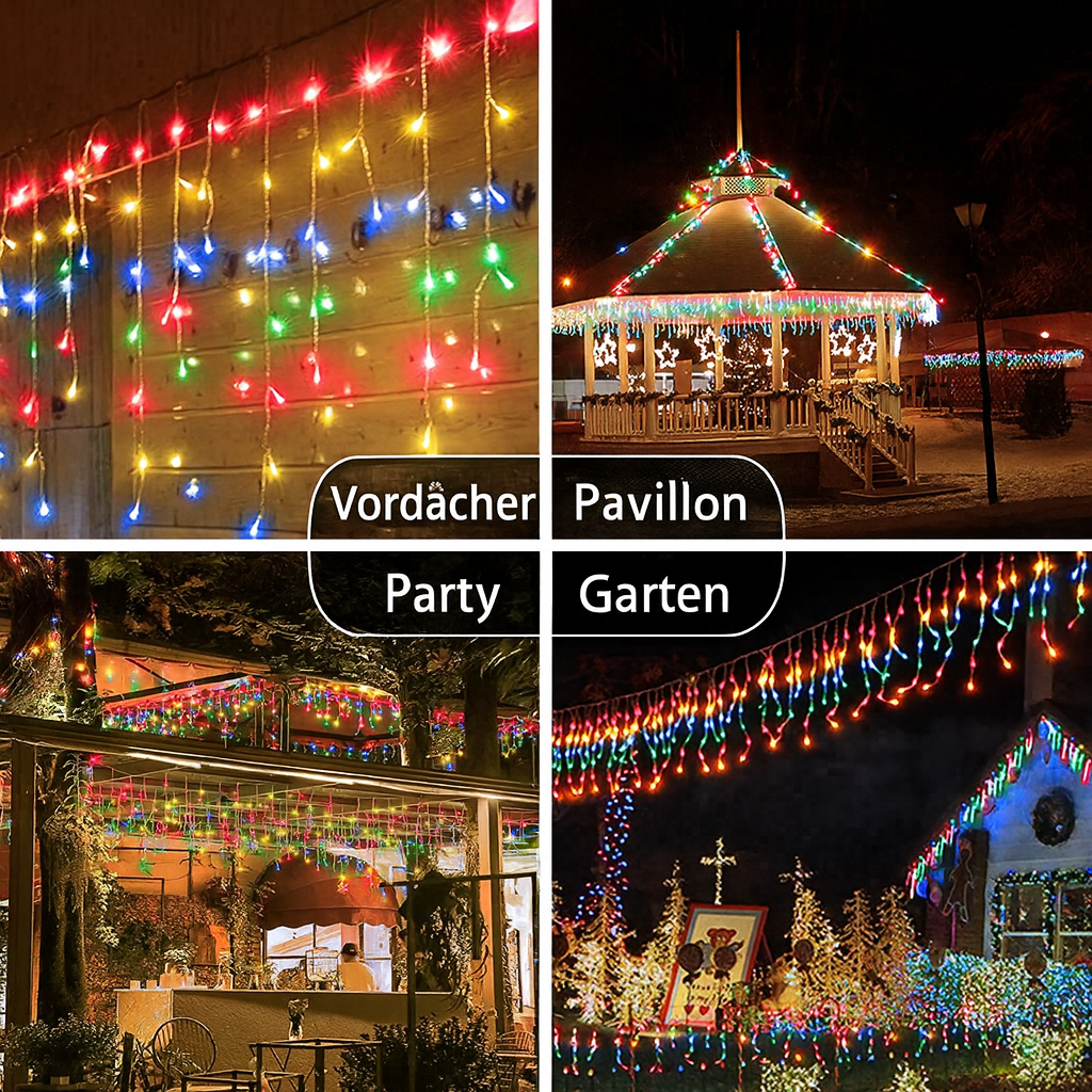 LED Eiszapfen Lichterkette - Weihnachtsbeleuchtung