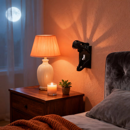Dinosaurier Dekor | T-Rex Schädel Schalterabdeckung mit 3D-Design | Einzigartiges Wohnaccessoire für Dinosaurier-Fans 4