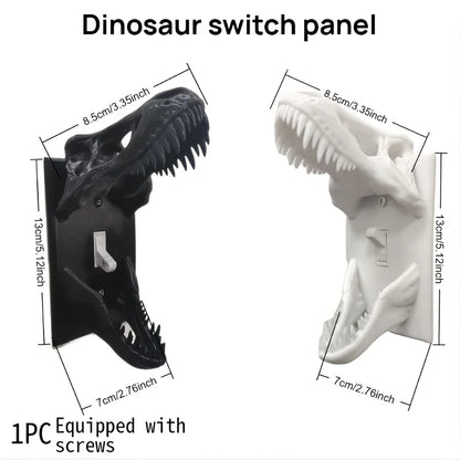 Dinosaurier Dekor | T-Rex Schädel Schalterabdeckung mit 3D-Design | Einzigartiges Wohnaccessoire für Dinosaurier-Fans 7
