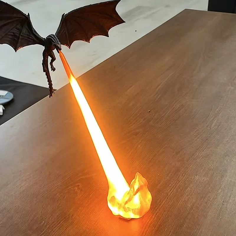 Drachenlampe | Feuerspeiende Tischleuchte mit USB-Aufladung | Fantastisches Design für kreative Beleuchtung 3