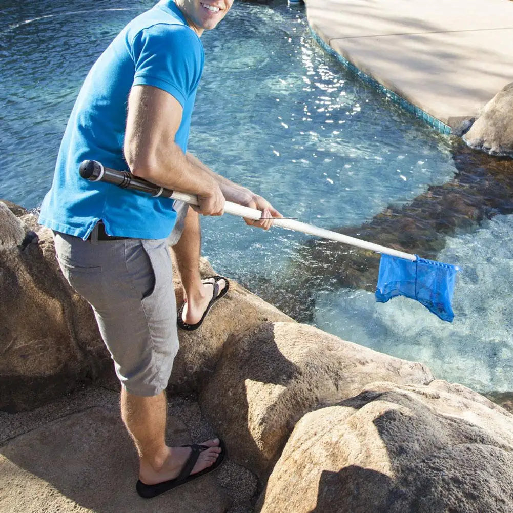 Effizientes Laubfangnetz für Poolskimmer mit breitem Kescherkopf | Schnelle Reinigung für sauberen Pool 2