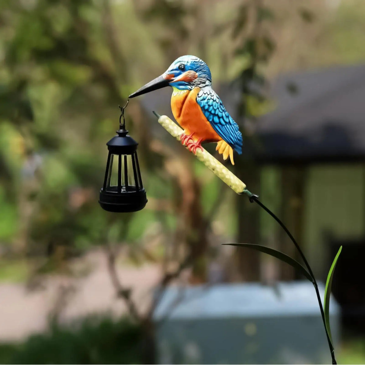 Eisvogel-Solarlaterne | Solarbetriebene Gartenlaterne mit Warmem Licht | Wetterfestes Design für Magische Abende 8