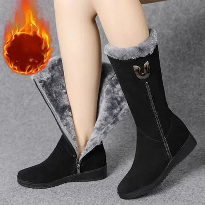 Elegante Damen-Winterstiefel mit Plüschfutter und Reißverschluss | Bequeme Stiefel für kalte Tage 2