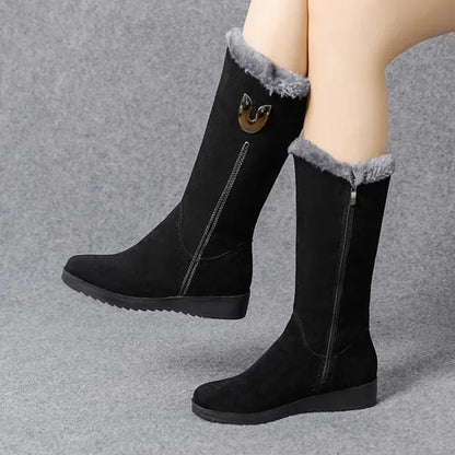 Elegante Damen-Winterstiefel mit Plüschfutter und Reißverschluss | Bequeme Stiefel für kalte Tage 6