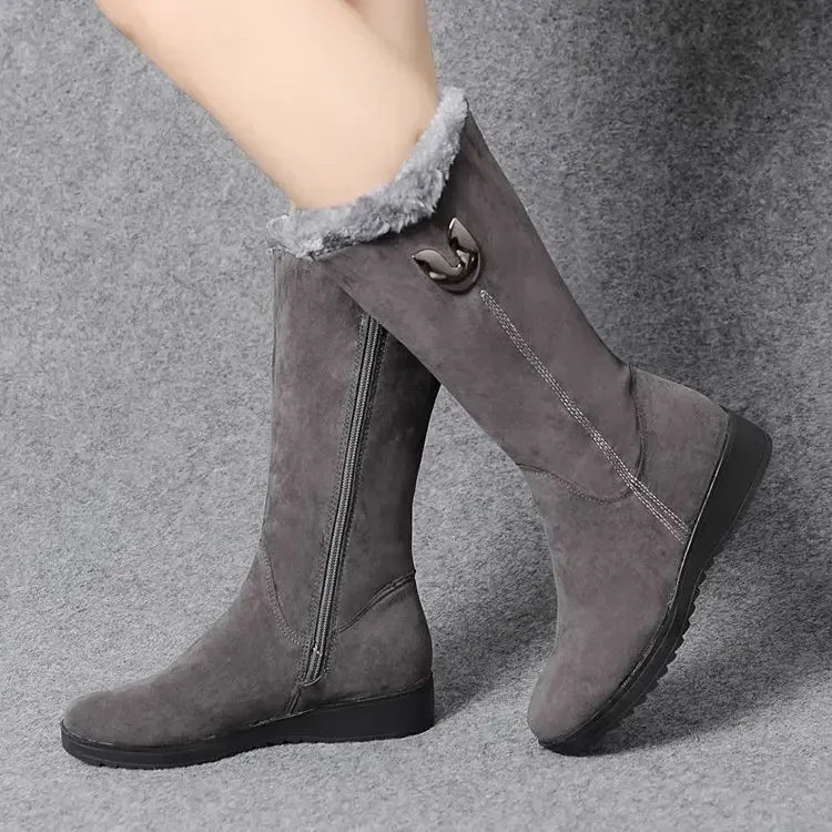Elegante Damen-Winterstiefel mit Plüschfutter und Reißverschluss | Bequeme Stiefel für kalte Tage 7