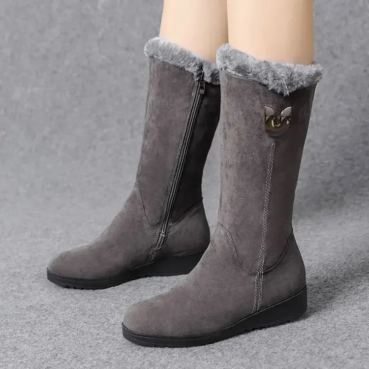 Elegante Damen-Winterstiefel mit Plüschfutter und Reißverschluss | Bequeme Stiefel für kalte Tage 8