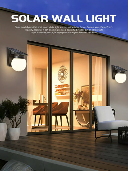 Elegante Solar-Kugel-Wandleuchten mit Automatischer Einschaltung | Modernes Design für Stilvolle Außenbeleuchtung 7