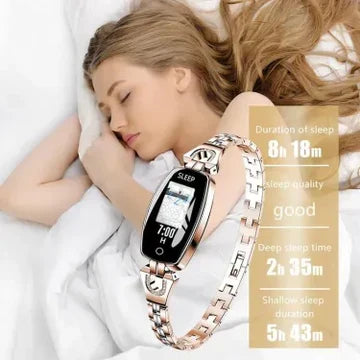 Elegantes Fitnessarmband | Wasserdichtes Fitnessarmband mit Herzfrequenz- und Blutdruckmonitor | Stylisches Zubehör für Gesundheitsüberwachung 4