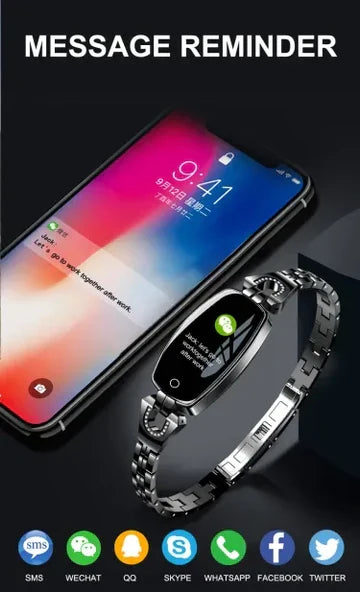 Elegantes Fitnessarmband | Wasserdichtes Fitnessarmband mit Herzfrequenz- und Blutdruckmonitor | Stylisches Zubehör für Gesundheitsüberwachung 6