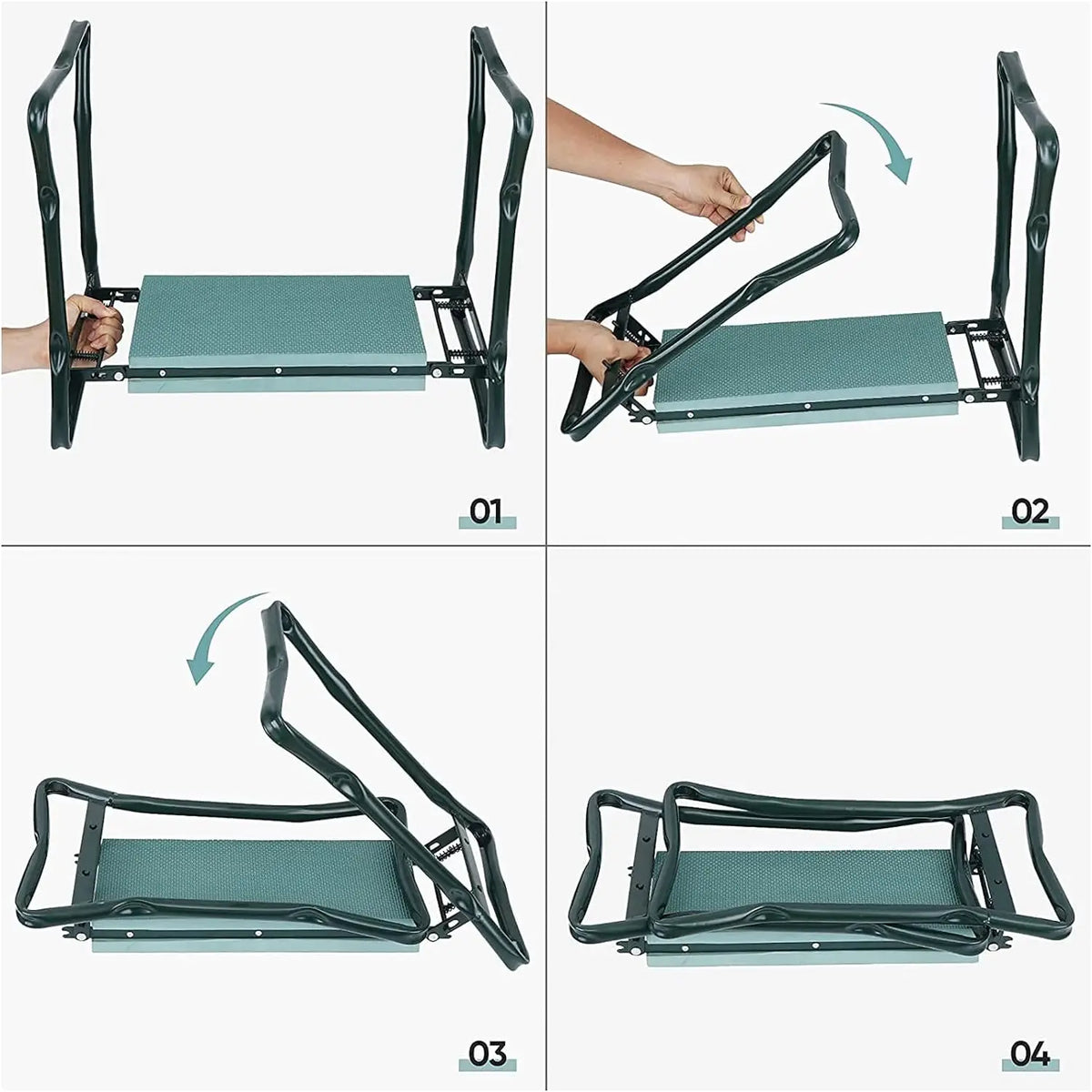Faltbare Gartenbank | 2-in-1 Kniebank mit Weicher Polsterung | Bequemer Sitz für Müheloses Gärtnern 4