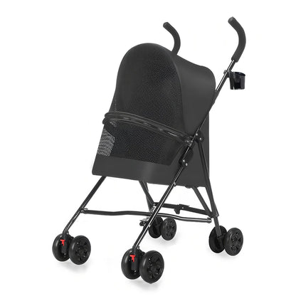 Faltbarer Haustierbuggy | Leichter Buggy mit Atmungsaktivem Netz für Komfort und Sicherheit 5