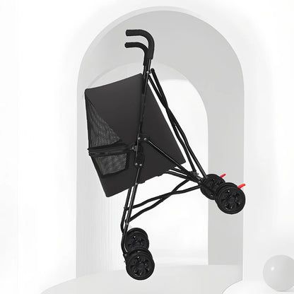Faltbarer Haustierbuggy | Leichter Buggy mit Atmungsaktivem Netz für Komfort und Sicherheit 6