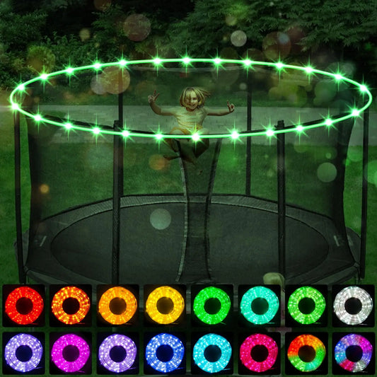 Farbwechselnde LED-Beleuchtung für Trampolin mit Fernbedienung | Sicheres Spielen bei Nacht 1