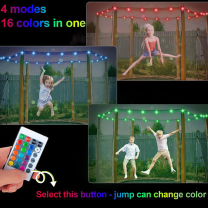 Farbwechselnde LED-Beleuchtung für Trampolin mit Fernbedienung | Sicheres Spielen bei Nacht 2