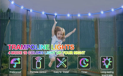 Farbwechselnde LED-Beleuchtung für Trampolin mit Fernbedienung | Sicheres Spielen bei Nacht 7