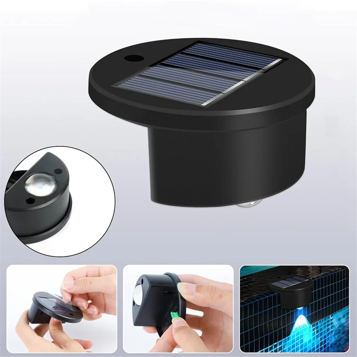 Farbwechselnde Solar-Poolrandleuchten mit kabellosem Design für stimmungsvolle Abende 4