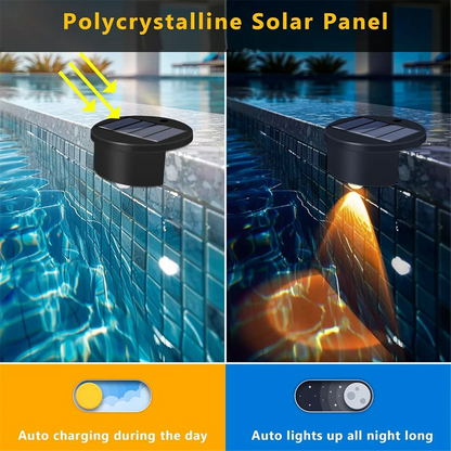 Farbwechselnde Solar-Poolrandleuchten mit kabellosem Design für stimmungsvolle Abende 6