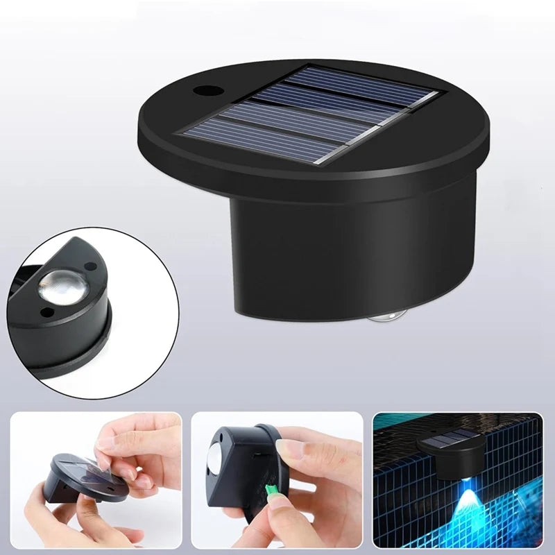 Farbwechselnde Solar-Poolrandleuchten mit kabellosem Design für stimmungsvolle Abende 7