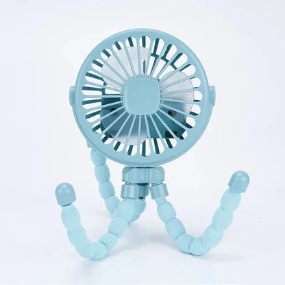 FlexiCool | Tragbarer Mini-Ventilator für Kinderwagen mit USB-Aufladung | Flexibles Design für mobile Kühlung 4