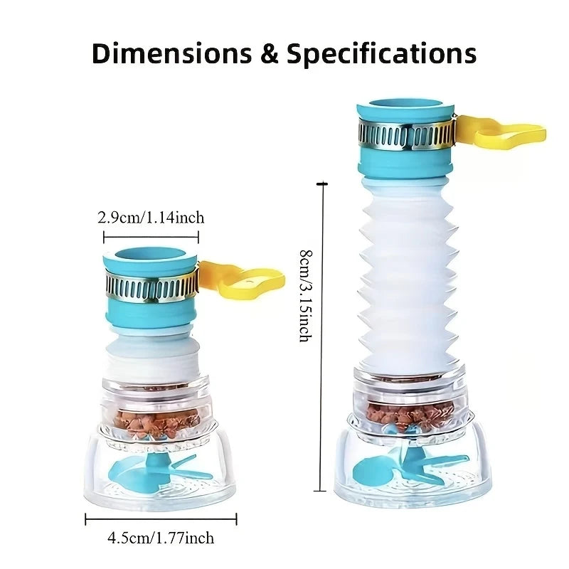 FlexiFlow | 360° Drehbare Wasserhahnverlängerung mit Flexibler Ausziehfunktion | Präzise Wasserverteilung für Effizientes Spülen 3