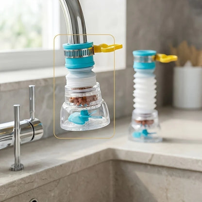 FlexiFlow | 360° Drehbare Wasserhahnverlängerung mit Flexibler Ausziehfunktion | Präzise Wasserverteilung für Effizientes Spülen 7
