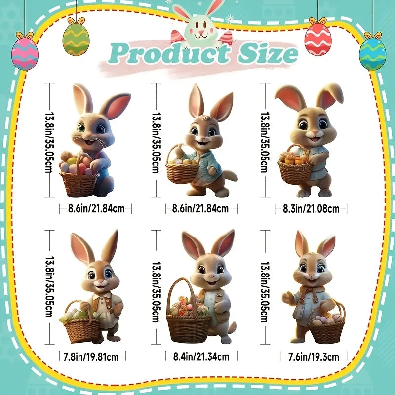 Fröhliche Gartendeko | Niedliche Osterhasen-Gartenschilder mit Wetterfestem Material | Perfekte Frühlingsdekoration für Ostereiersuchen 2