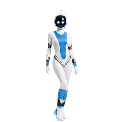 Futuristisches Roboter-Overall-Kostüm mit Blau-Weiß-Design für Sci-Fi-Events 2