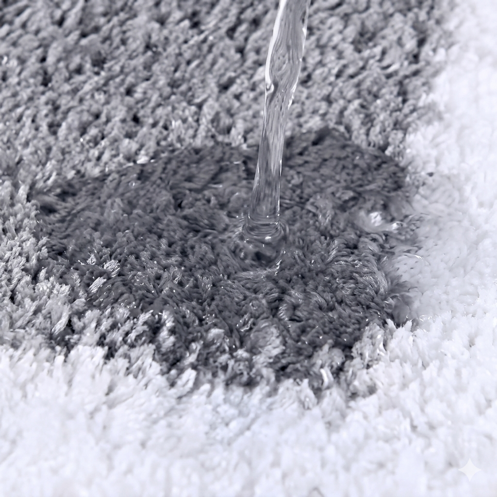 Soft Microfiber Bath Mat Non-Slip - Absorbent bathroom rug with thick plush