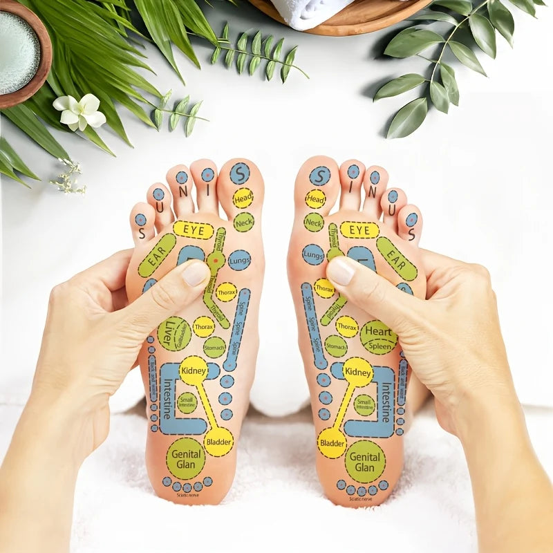 Gesundheitsfördernde Reflexzonen-Socken und -Handschuhe mit Druckpunktanleitung | Entspannende Selbstmassage für Hände und Füße 4